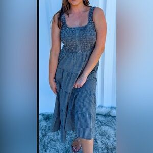 Checkered Midi Dress